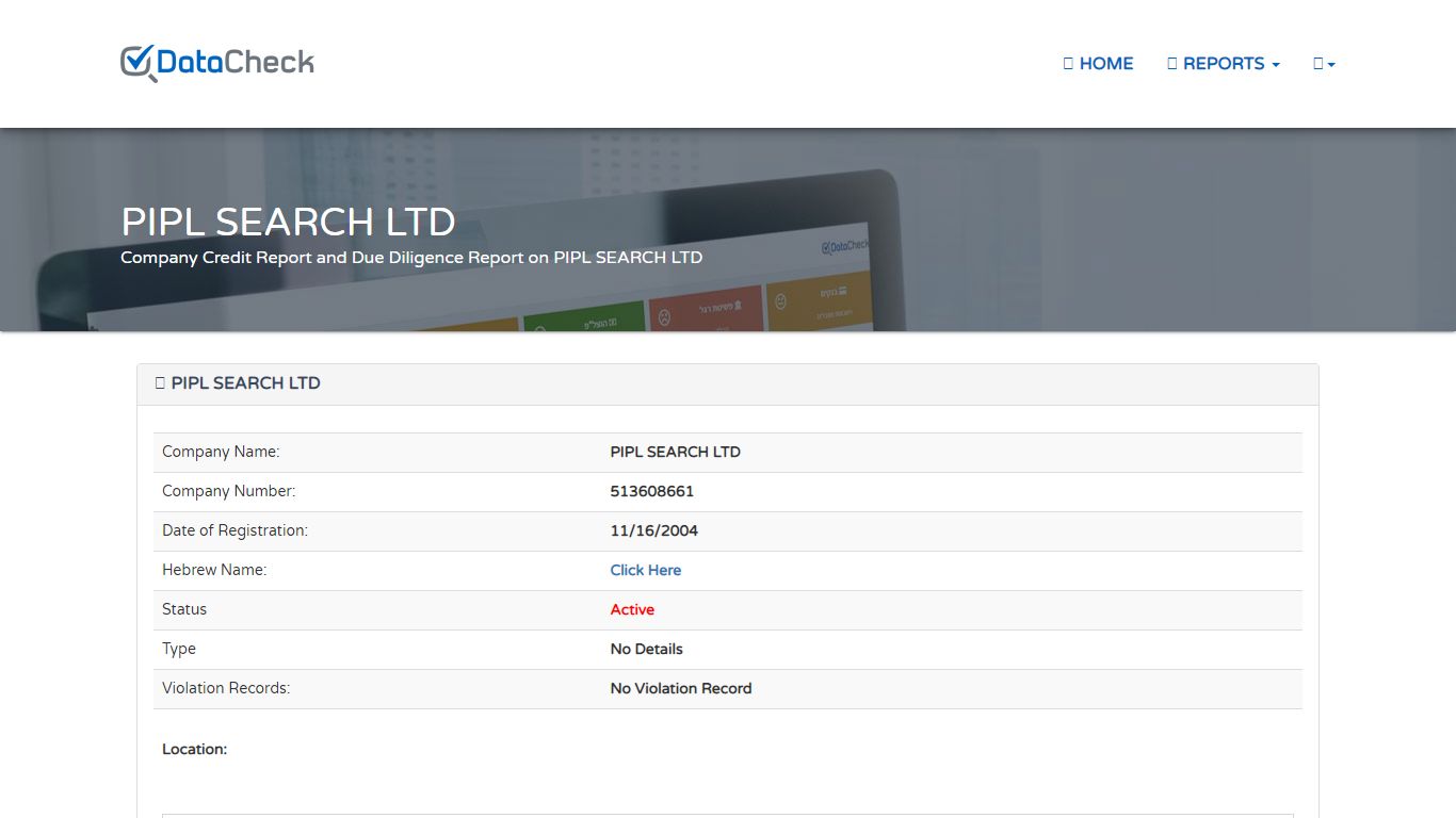 PIPL SEARCH LTD - datacheck.co.il